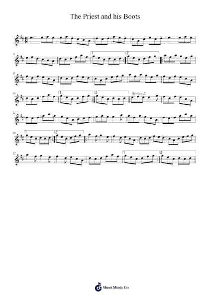 The Priest and his Boots Musica per pianoforte di undefined - Arr.Fanses Tabyoung