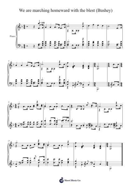 We are marching homeward with the blest 樂譜由 Isaac Watts - 編曲 Manssaul Dexy