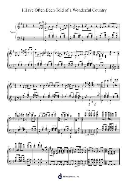 I Have Often Been Told of a Wonderful Country Notas de música por Isaac Watts-Arr.Hodgdice