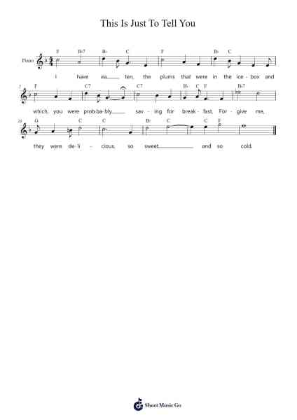 This Is Just To Tell You Notas de música por Hannah Wang-Arr.Corsay Parhys