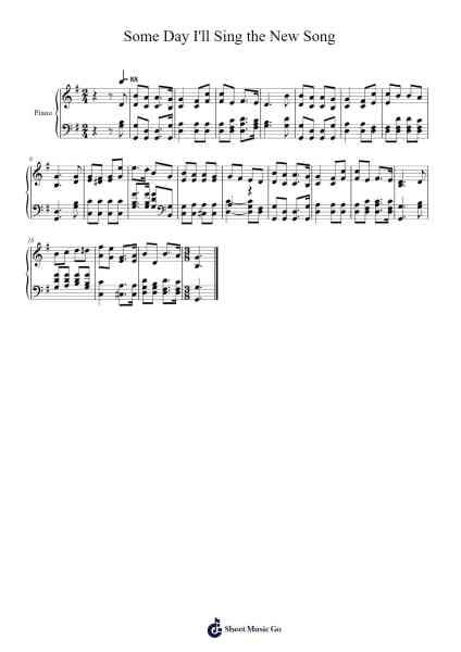 Some Day I'll Sing the New Song Sheet Music by Isaac Watts-Arr.Robn