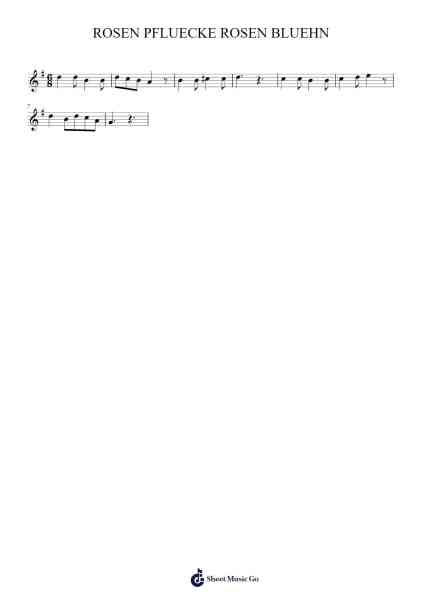 ROSEN PFLUECKE ROSEN BLUEHN Sheet Music by Sydney Griffin-Arr.Detio Gemlo