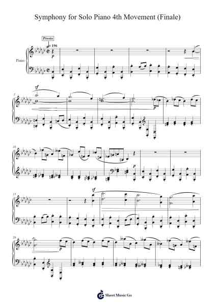 Symphony for Solo Piano 4th Movement (Finale) 樂譜由 Charles-Valentin Alkan - 編曲 Beazie Bushwild