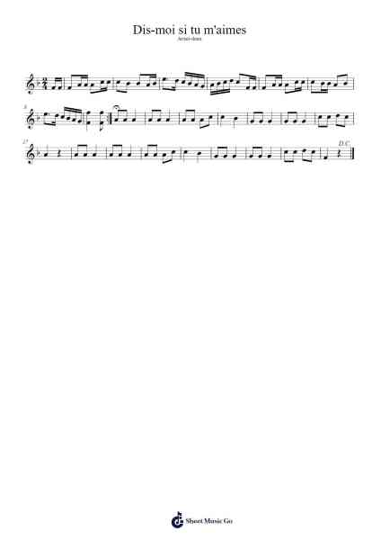 Dis-moi si tu m'aimes Sheet Music by Trad.-Arr.Georpir Manback