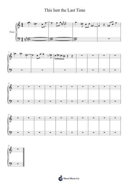 This Isnt the Last Time 樂譜由 Connor Hendrix - 編曲 Felnah Puvien