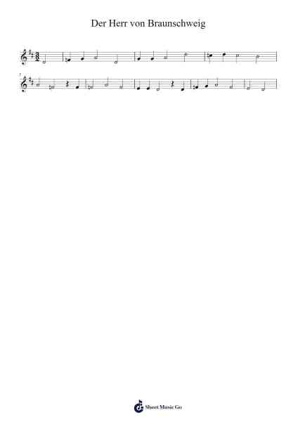 Der Herr von Braunschweig 악보 undefined - 편곡 Clairenor Jouvic