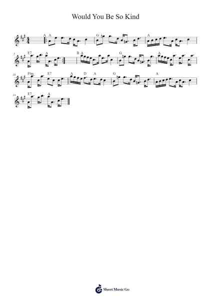 Would You Be So Kind Sheet Music by Khalil Bullock-Arr.Yedpont