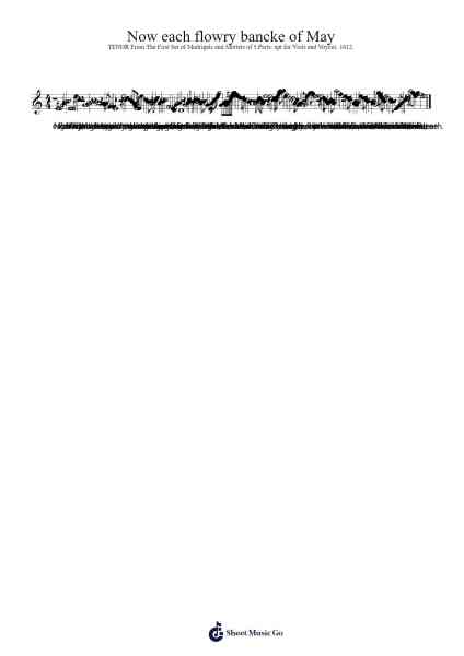 XII. Now each flowery bank of May 樂譜由 Orlando Gibbons - 編曲 Maglius