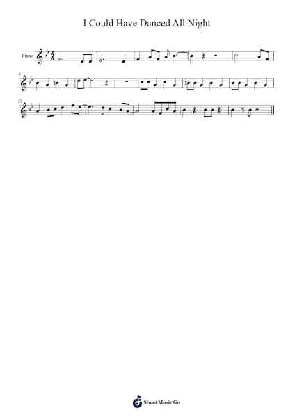 I Could Have Danced All Night Sheet Music by 川床由紀夫-Arr.Croftslon Maugnings