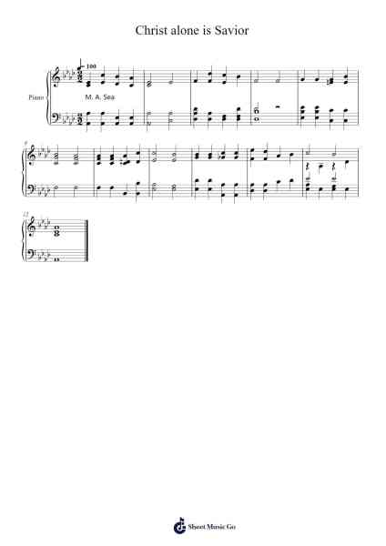 Christ alone is Savior Sheet Music by Isaac Watts-Arr.Dobclaude