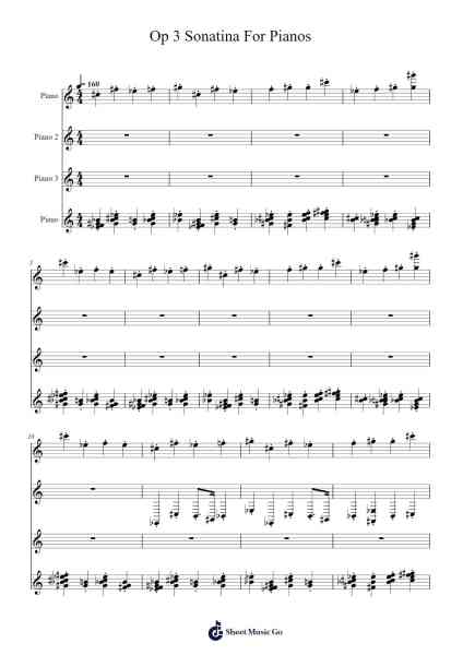 Sonatina Op. 3: Movements 1 and 2 樂譜由 YEETtheBEETtheGEET - 編曲 Kingrell