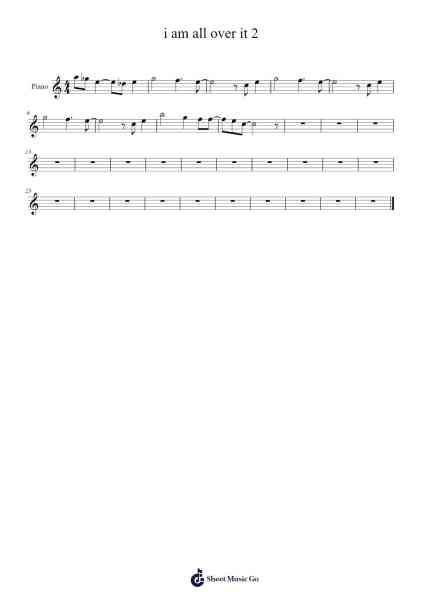 i am all over it 2 Sheet Music by undefined-Arr.Besder