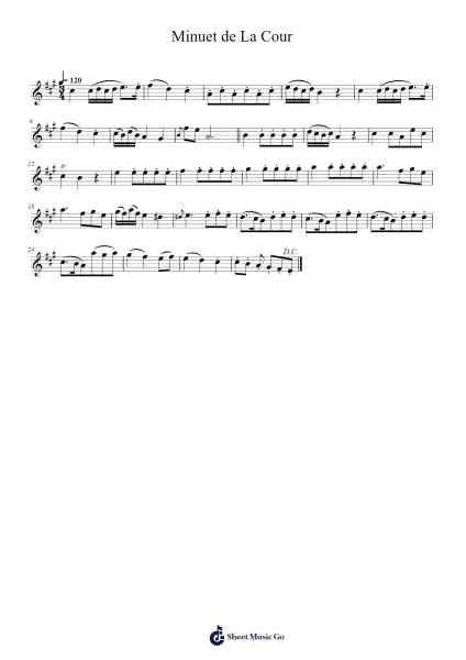 Minuet de La Cour Sheet Music by Hazel Michael-Arr.Trissy Haydore