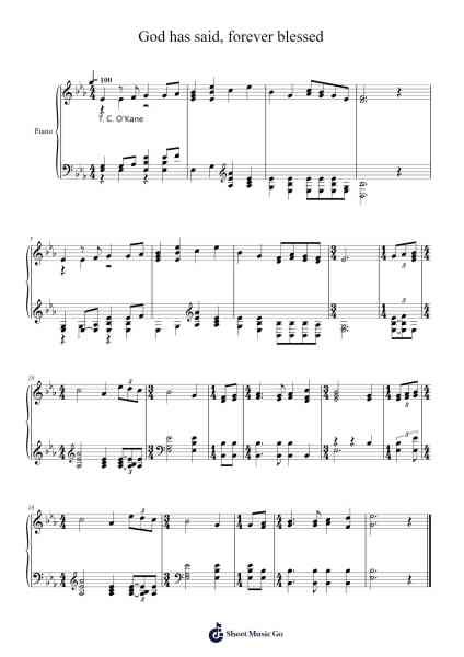God Has Said, "Forever Blessed" 樂譜由 Isaac Watts - 編曲 Theopys