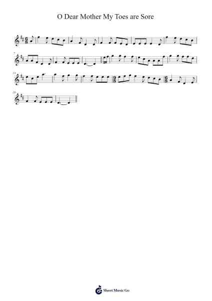 O Dear Mother My Toes are Sore Sheet Music by BioTaru-Arr.Louhal