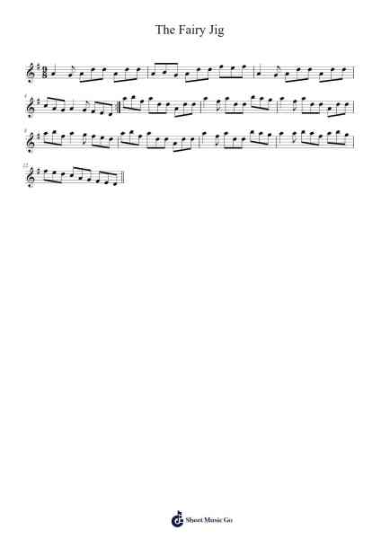 The Fairy Jig Sheet Music by Ridingbond-Arr.Gwensen