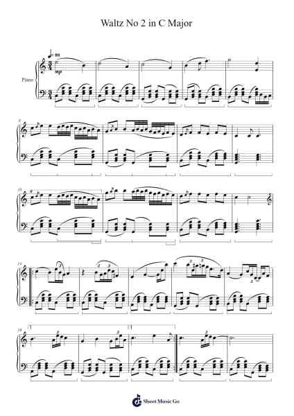 Waltz No 2 in C Major Sheet Music by Vihang Garud-Arr.Montor