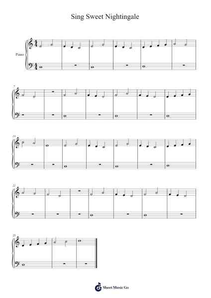 Sing Sweet Nightingale 樂譜由 Ademer Hanhale - 編曲 Stonelian Chantham