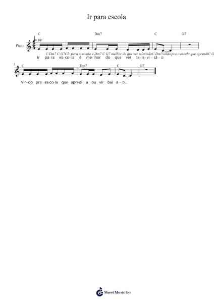Ir para escola 樂譜由 undefined - 編曲 Reyler Poundien