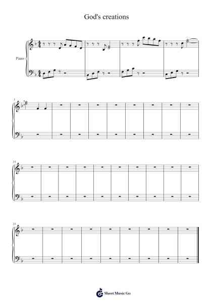 God's creations Sheet Music by Alena Marshall/Phill Swapp-Arr.Scottcy Bachfinn