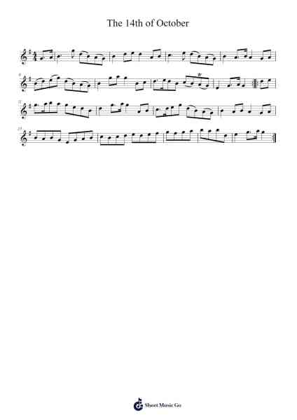 The 14th of October 楽譜 by undefined-Arr.Pritthart