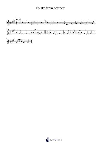 Polska from Saffness Sheet Music by Abraham Byjones-Arr.Vindiah Jeanvis