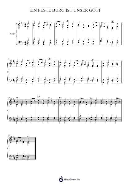 EIN FESTE BURG IST UNSER GOTT โน้ตเพลงโดย Gabgirl11-Arr.Gemgene