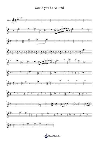 would you be so kind Sheet Music by undefined-Arr.Blithefrey