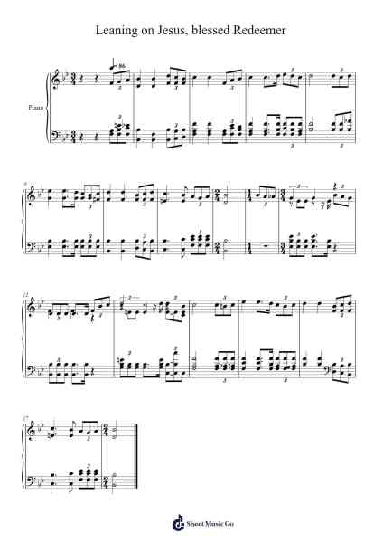 Leaning on Jesus, blessed Redeemer Sheet Music by Isaac Watts-Arr.Blajeames Yulewood