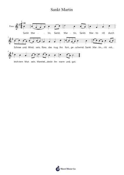 Sankt Martin 樂譜由 Sebastian Voget - 編曲 Polwer Sharpger