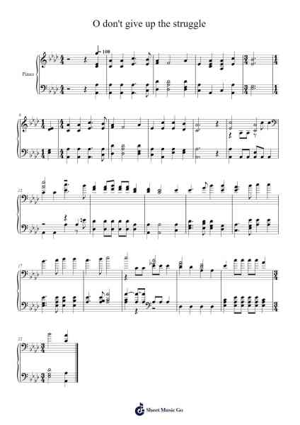 O Don't Give Up the Struggle โน้ตเพลงโดย Isaac Watts-Arr.Ruthfitch Jackjoy