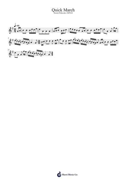 Quick March Musica per pianoforte di undefined - Arr.Hartclife Joudrea