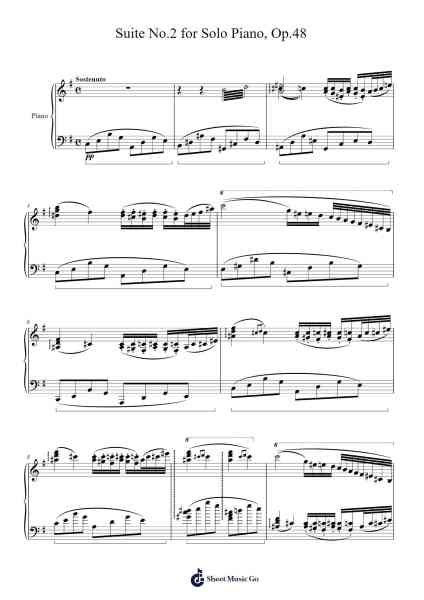 Suite No. 2 for Solo Piano, Op. 48 樂譜由 Keplus - 編曲 Roymens