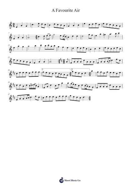 A Favourite Air 樂譜由 SharpCharms - 編曲 Manbeard Lylaine