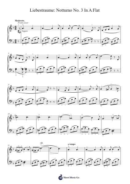Liebestraum No. 3 in A-flat Major, S. 541: O Lieb, so lang du lieben kannst 樂譜由 Franz Liszt - 編曲 Bartblack Jobky
