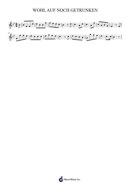 WOHL AUF NOCH GETRUNKEN Musica per pianoforte di Hurdleners - Arr.Leron