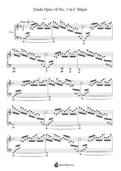Etude Op. 10 No. 1 in C Major 楽譜 by Frédéric Chopin-Arr.Pullamb