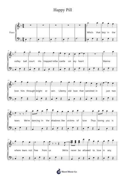 Happy Pill Sheet Music by Bullet Yemeo-Arr.Guntrine