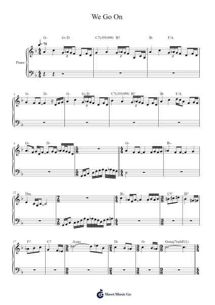 We Go On 樂譜由 Pat Metheny - 編曲 Twainsel