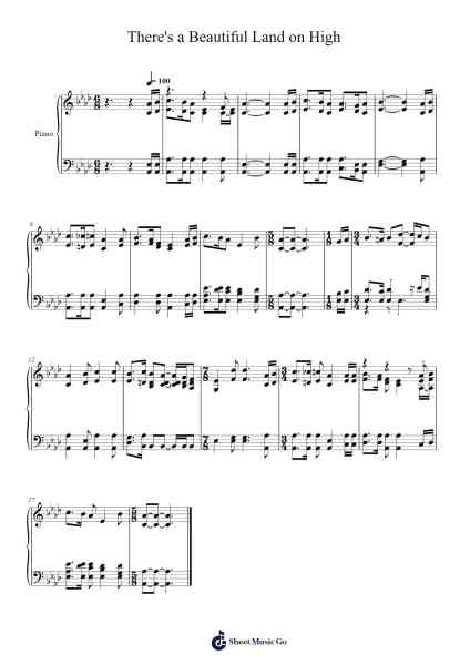 There's a Beautiful Land on High Sheet Music by Isaac Watts-Arr.Faulkvan