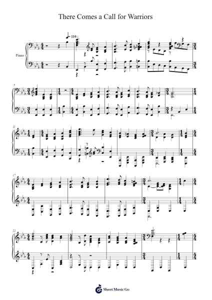 There comes a call for warriors 樂譜由 Isaac Watts - 編曲 Tifliz