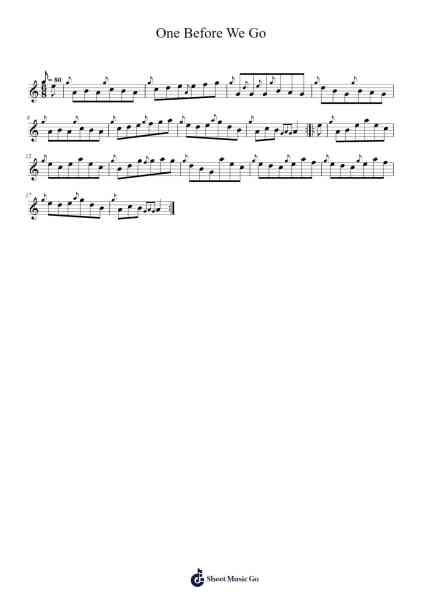 One Before We Go Sheet Music by Traditional Irish-Arr.Vinjy Pannah