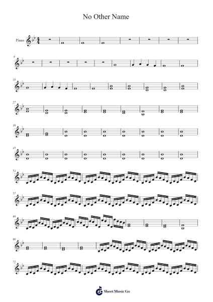 No Other Name Sheet Music by Emee Brooke-Arr.Brookecher Nicksie