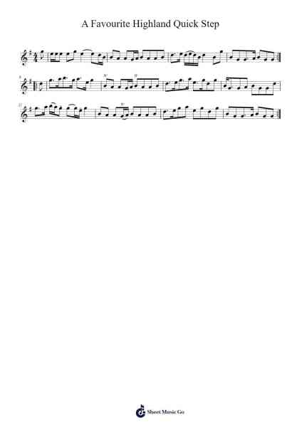 A Favourite Highland Quick Step 樂譜由 Hallie Chambers - 編曲 Davepeare