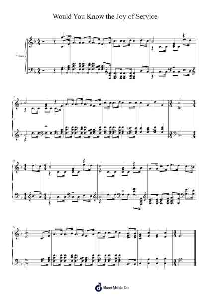 Would you know the joy of service as the subject of a King? Sheet Music by Isaac Watts-Arr.Eipsyale