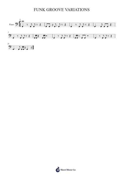 FUNK GROOVE VARIATIONS 樂譜由 undefined - 編曲 Joedrich
