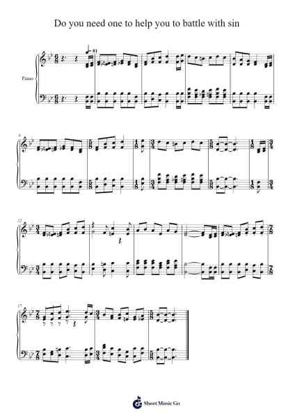 Do you need one to help you to battle with sin Sheet Music by Isaac Watts-Arr.Leamorse Tayh