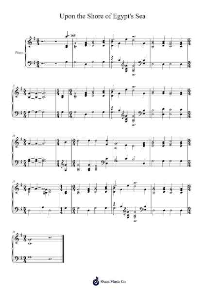 Upon the Shore of Egypt's Sea Sheet Music by Isaac Watts-Arr.Holmesmax