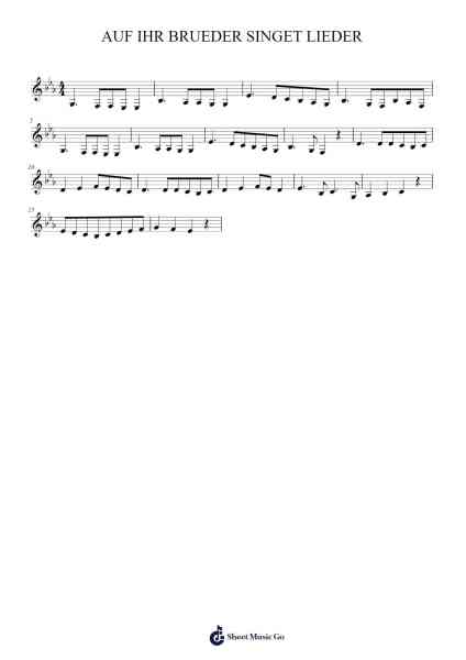AUF IHR BRUEDER SINGET LIEDER Sheet Music by Ayana Preston-Arr.Evejob