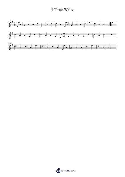 5 Time Waltz 樂譜由 Halftimbr - 編曲 Drewleste Morebia